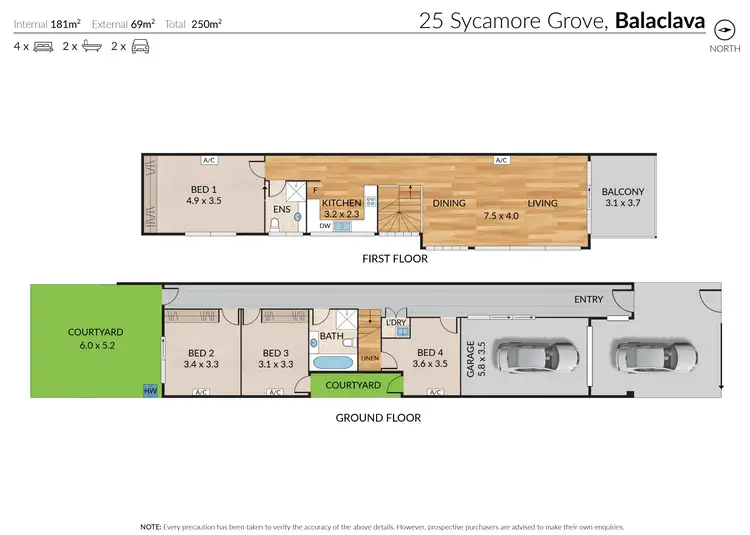 Floorplan of Homely house listing, 25 SYCAMORE GROVE, Balaclava VIC 3183