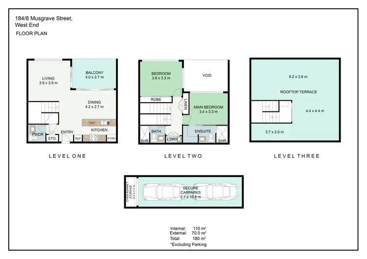 Floorplan of Homely apartment listing, 184/8 Musgrave Street, West End QLD 4101