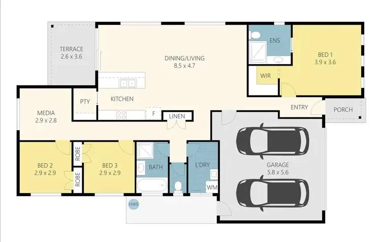 Floorplan of Homely house listing, 1 Pipit Street, Palmview QLD 4553