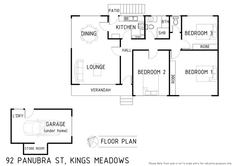 Floorplan of Homely house listing, 92 PANUBRA STREET, Kings Meadows TAS 7249