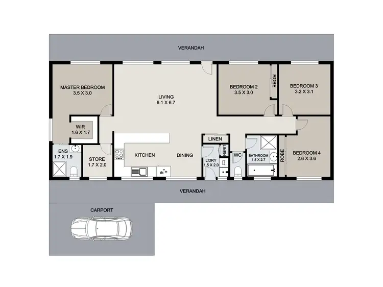 Floorplan of Homely house listing, 63 CREMORNE DRIVE, Tannum Sands QLD 4680