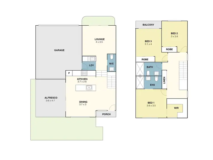Floorplan of Homely townhouse listing, UNIT 1/176 Park Avenue, Kotara NSW 2289