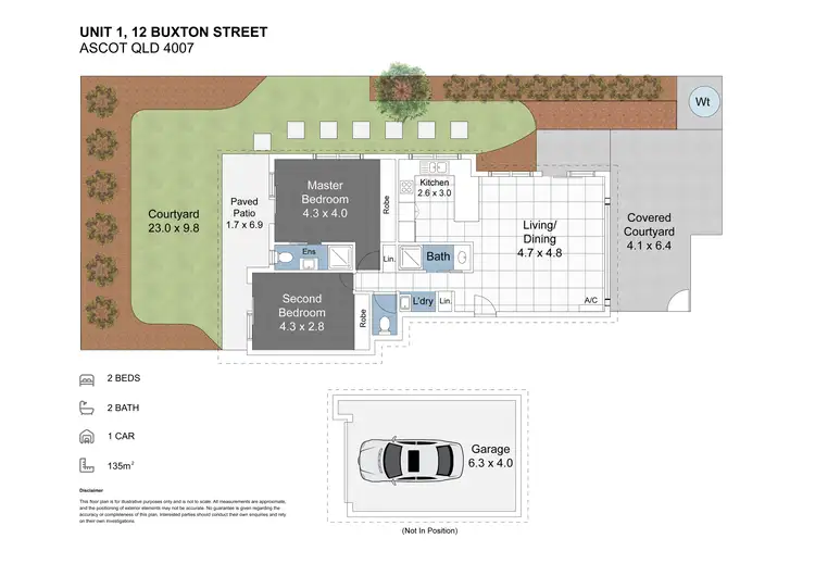 Floorplan of Homely unit listing, UNIT 1/12 Buxton Street, Ascot QLD 4007