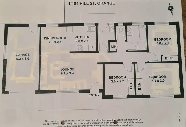 Floorplan of Homely villa listing, UNIT 1/184 Hill Street, Orange NSW 2800