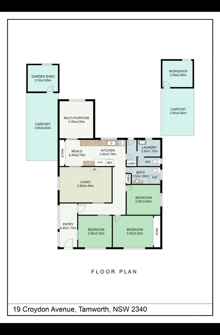 Floorplan of Homely house listing, 19 Croydon Avenue, Tamworth NSW 2340