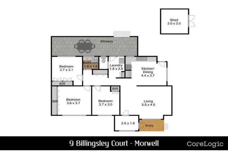 Floorplan of Homely house listing, 9 Billingsley Court, Morwell VIC 3840
