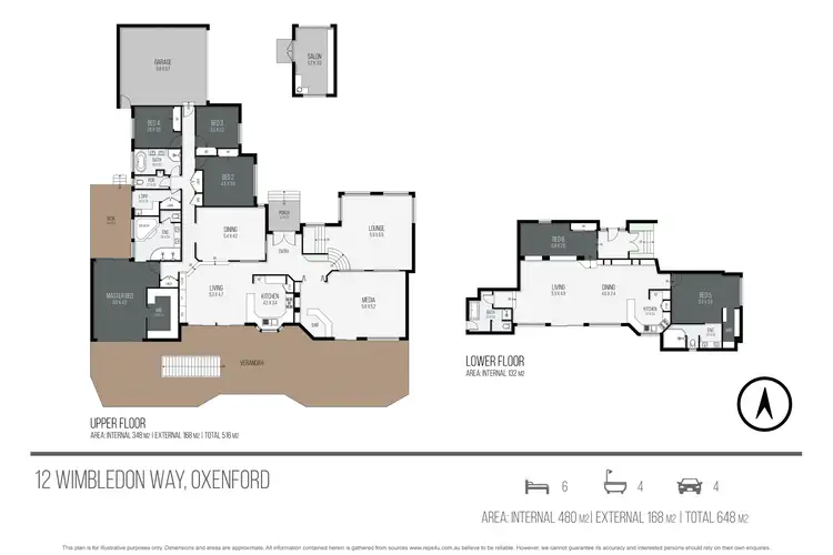 Floorplan of Homely house listing, 12 Wimbledon Way, Oxenford QLD 4210