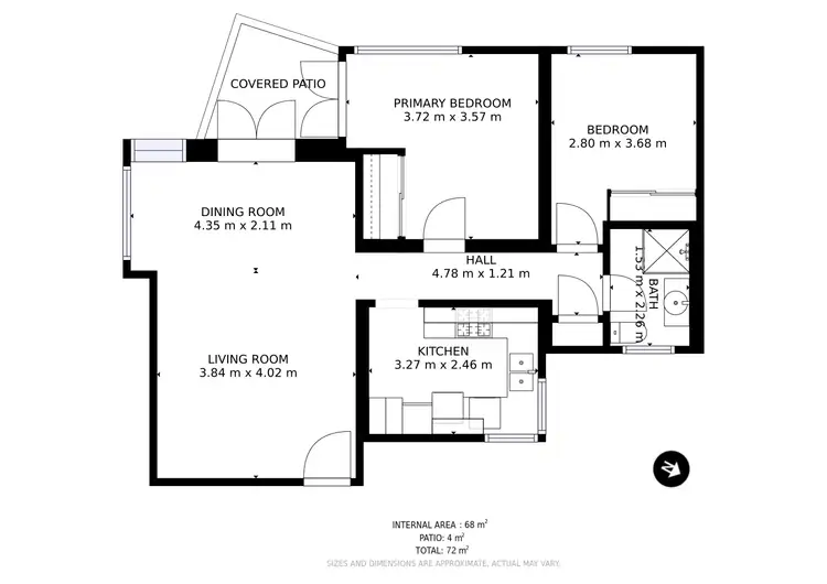 Floorplan of Homely unit listing, UNIT 4/72 MURDOCH STREET, Cremorne NSW 2090
