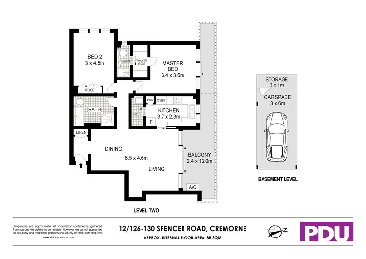 Floorplan of Homely unit listing, UNIT 12/126-130 Spencer Road, Cremorne NSW 2090