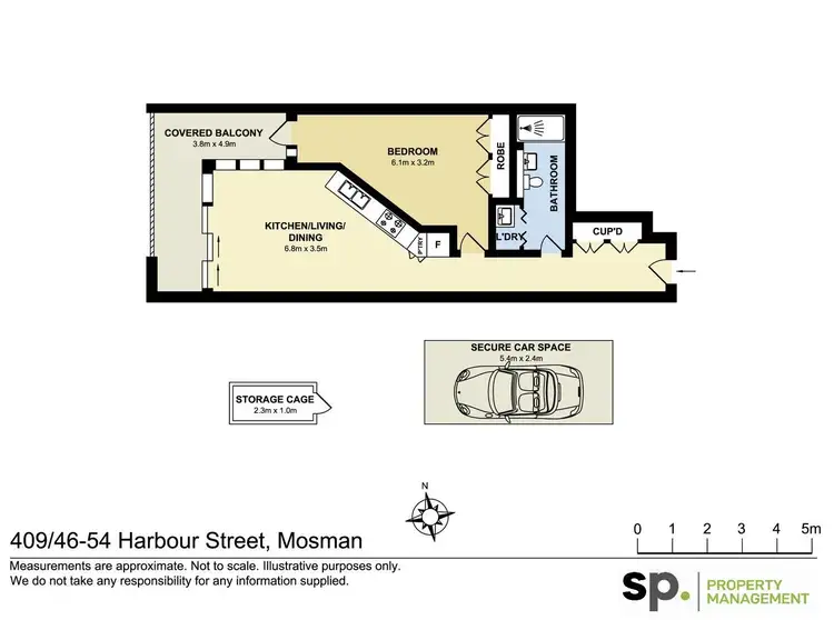 Floorplan of Homely unit listing, 409/46-54 Harbour Street, Mosman NSW 2088