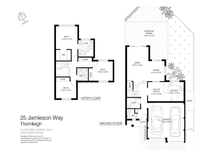 Floorplan of Homely townhouse listing, 25 Jamieson Way, Thornleigh NSW 2120