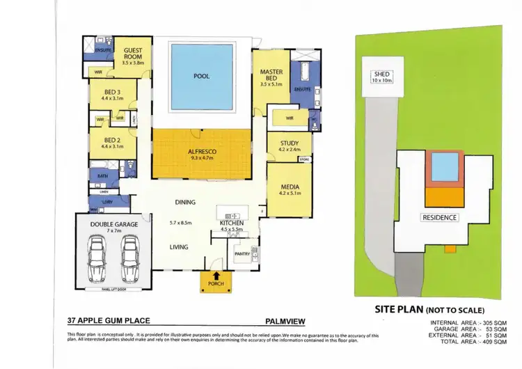 Floorplan of Homely house listing, 37 Apple Gum Place, Palmview QLD 4553
