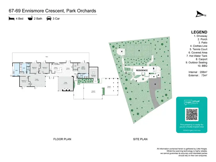 Floorplan of Homely house listing, 67-69 ENNISMORE CRESCENT, Park Orchards VIC 3114