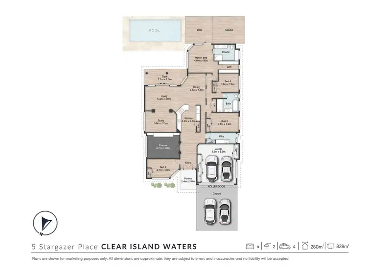 Floorplan of Homely house listing, 5 Stargazer Place, Clear Island Waters QLD 4226