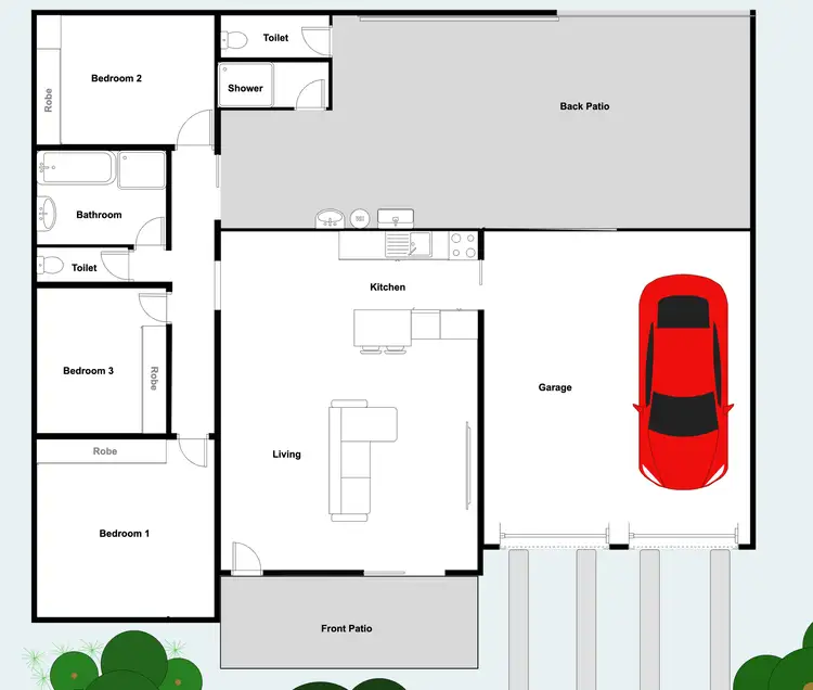 Floorplan of Homely house listing, 47 Robert Street, Atherton QLD 4883