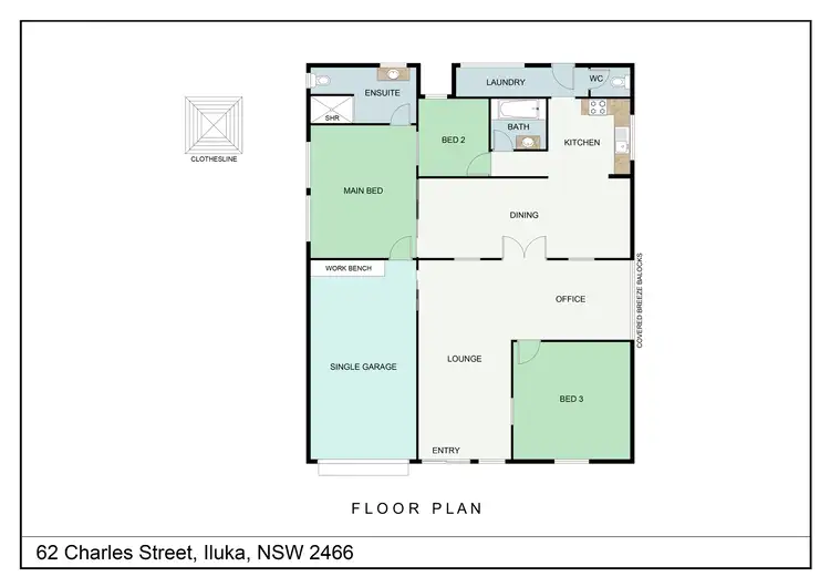 Floorplan of Homely house listing, 62 CHARLES STREET, Iluka NSW 2466