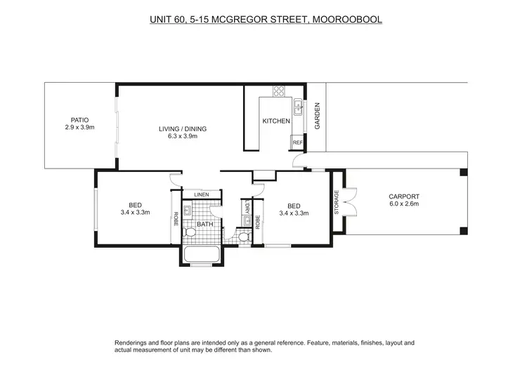 Floorplan of Homely villa listing, UNIT 60/101-109 Callum Street, Mooroobool QLD 4870