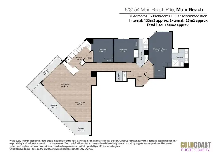 Floorplan of Homely unit listing, UNIT 8/3554 Main Beach Parade, Main Beach QLD 4217
