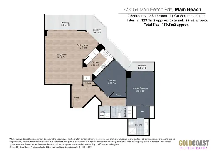 Floorplan of Homely unit listing, UNIT 9/3554 Main Beach Parade, Main Beach QLD 4217