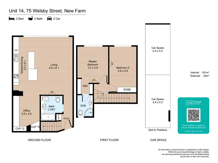 Floorplan of Homely unit listing, 14/75 Welsby Street, New Farm QLD 4005