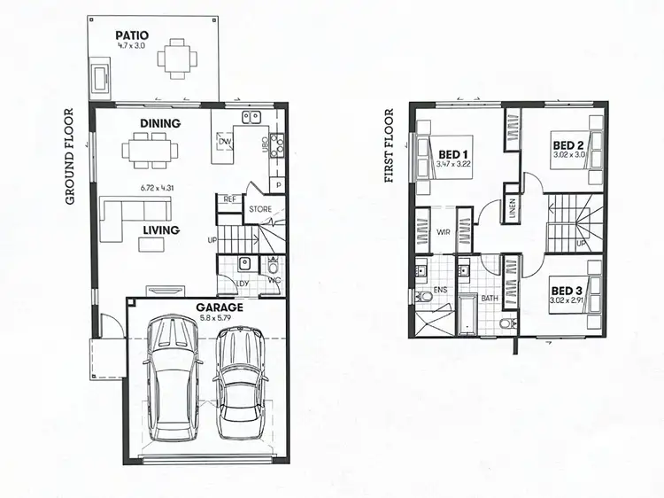 Floorplan of Homely townhouse listing, 26/21 Kersley Road, Kenmore QLD 4069