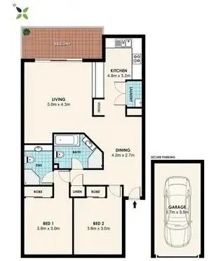 Floorplan of Homely unit listing, 101/94-116 Culloden Road, Marsfield NSW 2122