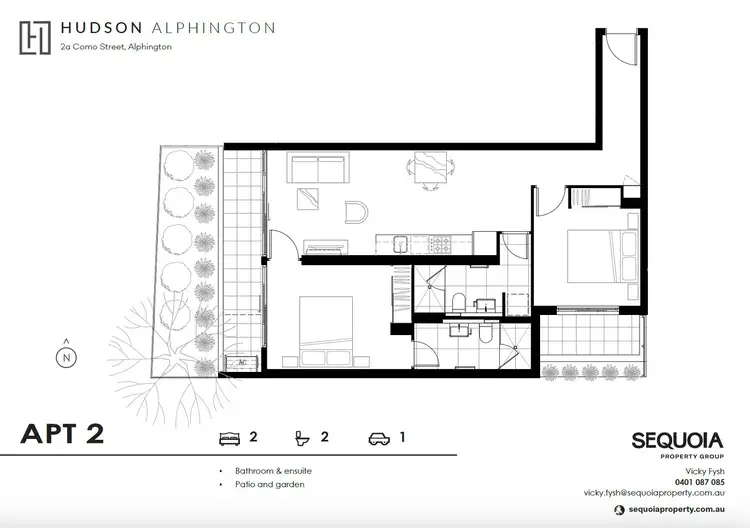 Floorplan of Homely apartment listing, UNIT 2/2A COMO STREET, Alphington VIC 3078