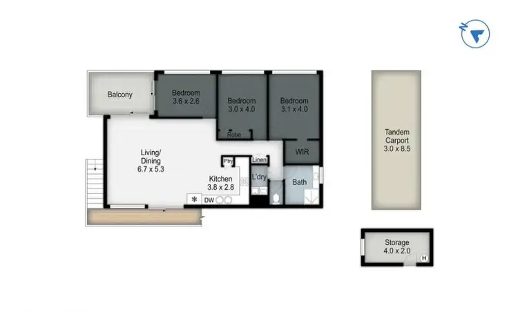 Floorplan of Homely unit listing, UNIT 5/42 Sunrise Boulevard, Surfers Paradise QLD 4217