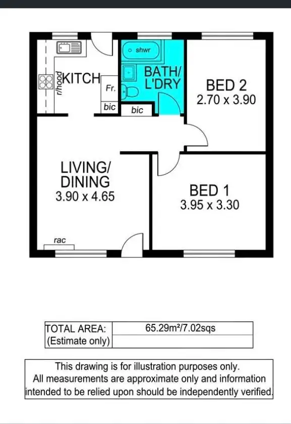 Floorplan of Homely unit listing, UNIT 6/94 GLYDE STREET, Albert Park SA 5014