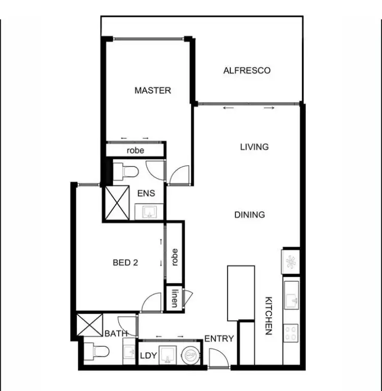 Floorplan of Homely unit listing, UNIT 205/11 High Street, Sippy Downs QLD 4556