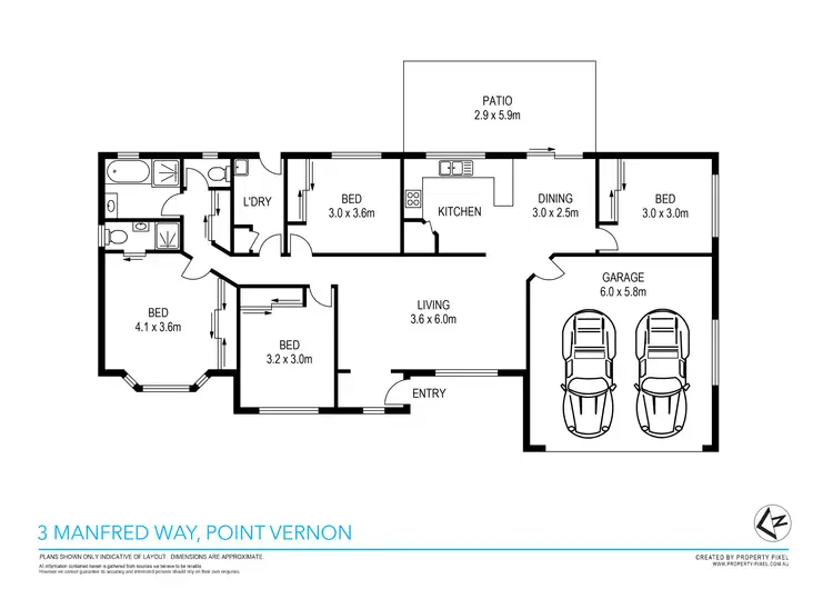Floorplan of Homely house listing, 3 Manfred Way, Point Vernon QLD 4655