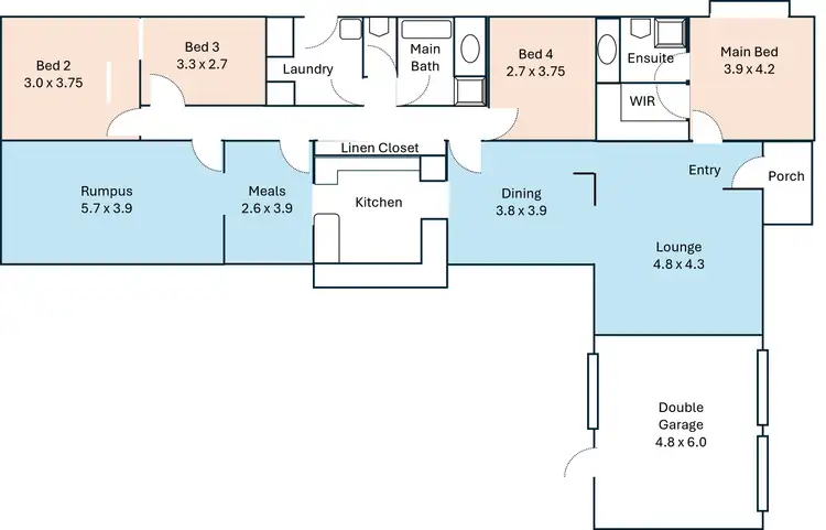 Floorplan of Homely house listing, 6 Windsor Crescent, Horsham VIC 3400