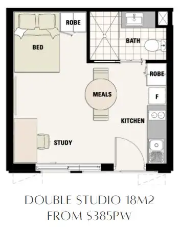 Floorplan of Homely studio listing, Address available on request