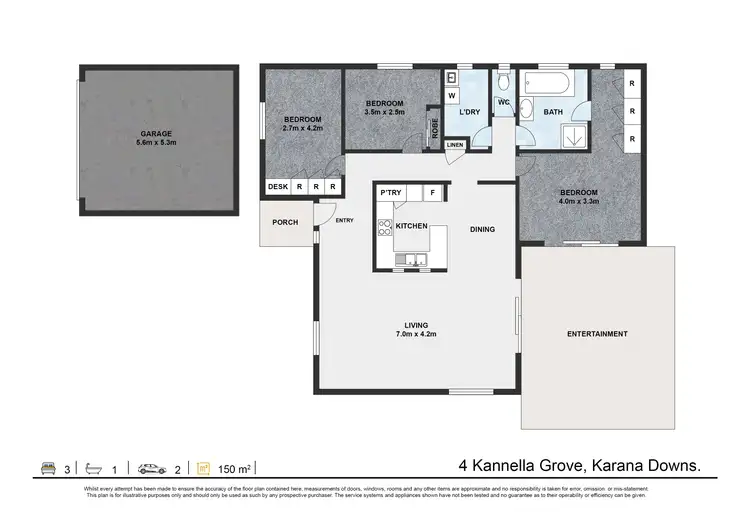 Floorplan of Homely house listing, 4 Kannella Grove, Karana Downs QLD 4306