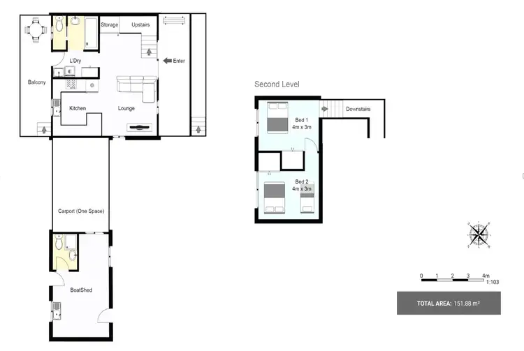Floorplan of Homely semi-detached listing, UNIT 2/47 Riverview Street, Iluka NSW 2466