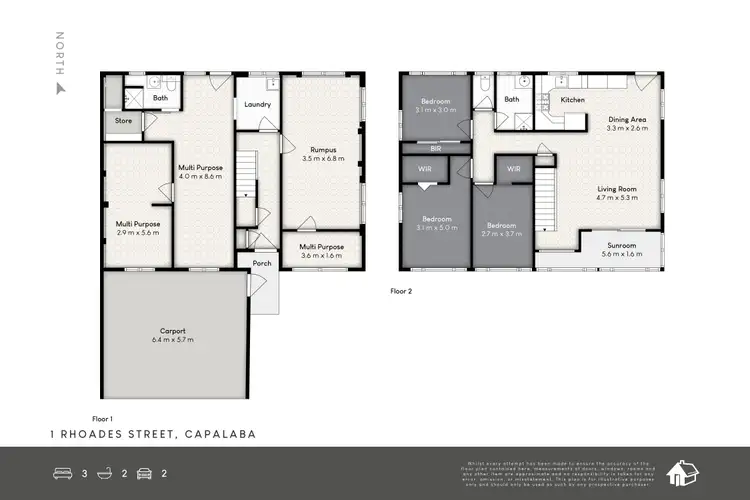 Floorplan of Homely house listing, 1 Rhoades Street, Capalaba QLD 4157