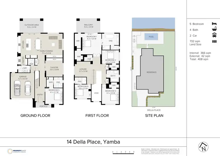 Floorplan of Homely house listing, 14 Della Pl, Yamba NSW 2464