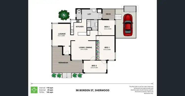 Floorplan of Homely house listing, 98 Borden Street, Sherwood QLD 4075