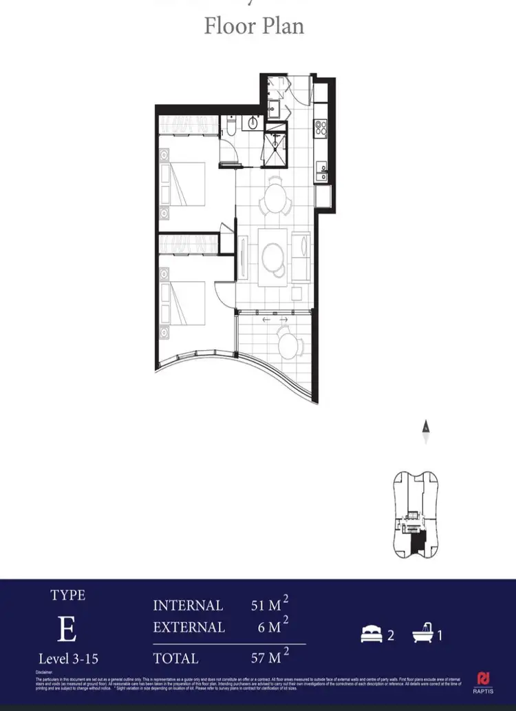 Floorplan of Homely unit listing, UNIT 1105/28-30 Second Avenue, Broadbeach QLD 4218