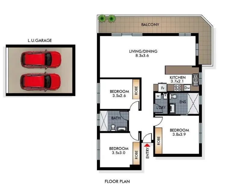 Floorplan of Homely apartment listing, 4/292 Birrell Street, Bondi NSW 2026