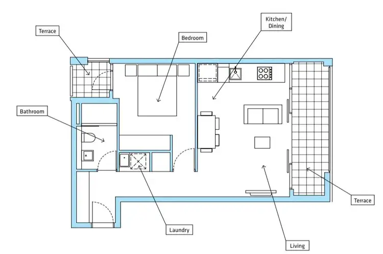 Floorplan of Homely apartment listing, UNIT 205/8 New Street, Richmond VIC 3121