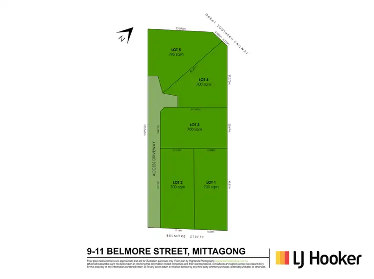 Floorplan of Homely land listing, 9a Belmore Street, Mittagong NSW 2575