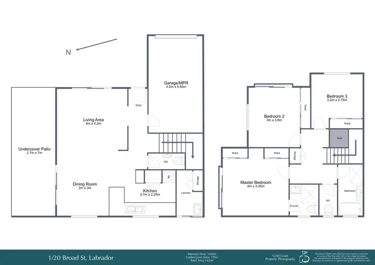 Floorplan of Homely townhouse listing, 1/20-22 Broad Street, Labrador QLD 4215