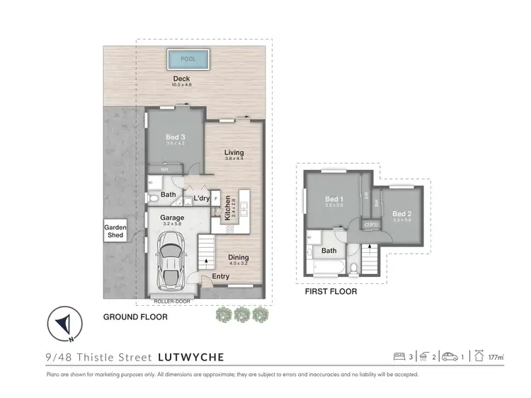 Floorplan of Homely townhouse listing, UNIT 9/46-48 Thistle Street, Lutwyche QLD 4030