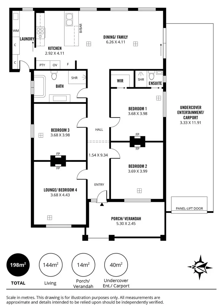 Floorplan of Homely house listing, 1 Fortrose Avenue, Seaton SA 5023
