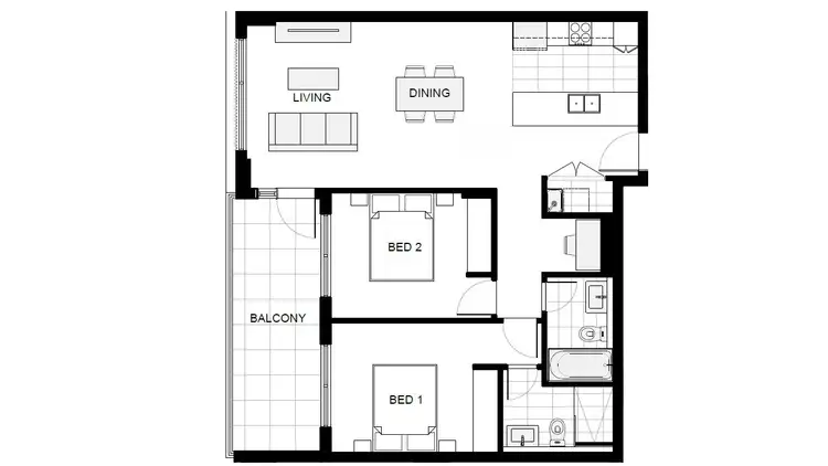Floorplan of Homely apartment listing, 317/129B Jerralong Drive, Schofields NSW 2762
