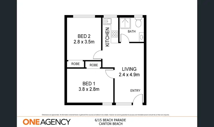 Floorplan of Homely unit listing, UNIT 5/15 Beach Parade, Canton Beach NSW 2263