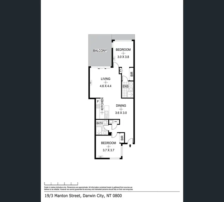 Floorplan of Homely unit listing, APARTMENT 19/3 Manton Street, Darwin City NT 800