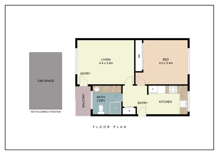 Floorplan of Homely unit listing, UNIT 4/19A Bishop Street, Kingsville VIC 3012