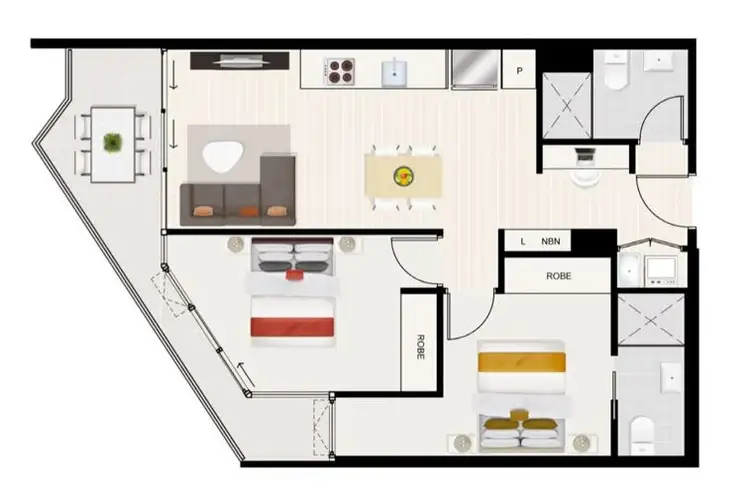Floorplan of Homely unit listing, UNIT 40607/1033 Ann Street, Newstead QLD 4006